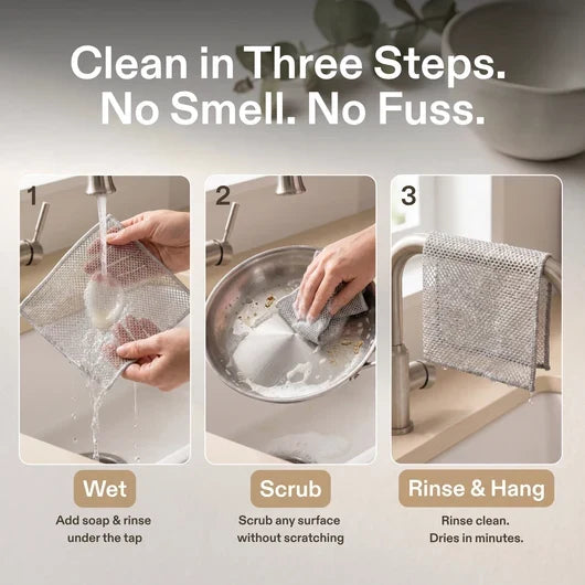 🔥Reusable Woven Cleaning Cloth—Powerful stain removal, gentle on surfaces