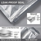 🛡️🥬 Reusable thickened upright aluminum foil sealing storage bags with label