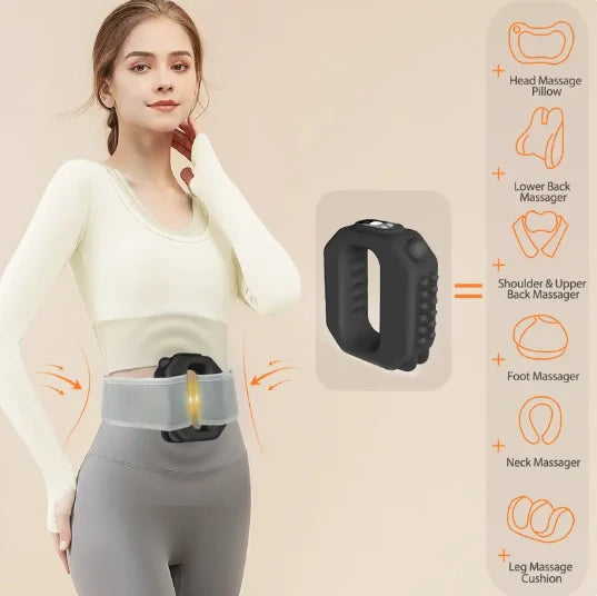 🚨 BLACK GONE! ACT FAST ⚡2026 New Fascia Ring R10™ 🔥 Cordless Waist & Back Muscle Recovery Massager | Adjustable Fit Up to 55"