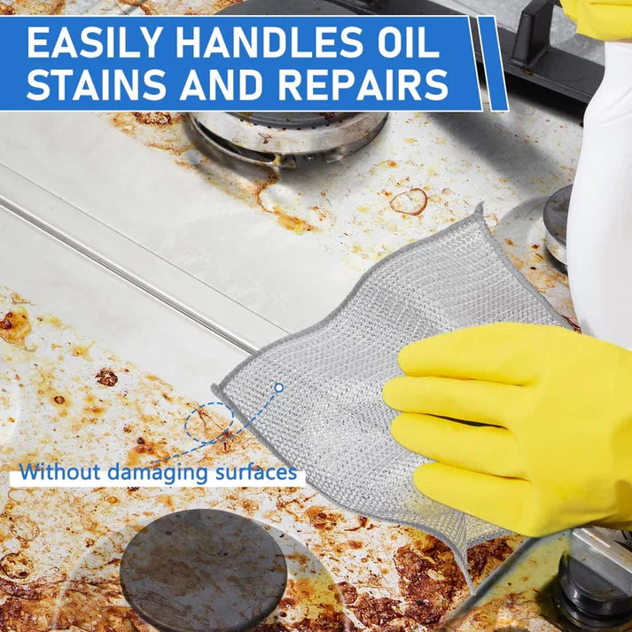 🔥Reusable Woven Cleaning Cloth—Powerful stain removal, gentle on surfaces