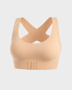 Cross Back Front Closure Wireless Posture Support Bra