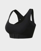 Cross Back Front Closure Wireless Posture Support Bra