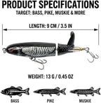 🦈 Elite Surface Predator: Multi-Jointed 360° Rotating Tail Lure