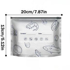 🛡️🥬 Reusable thickened upright aluminum foil sealing storage bags with label