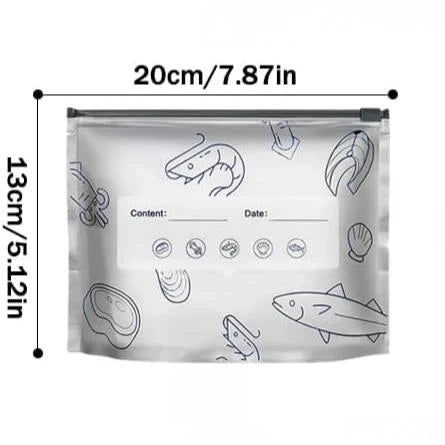 🛡️🥬 Reusable thickened upright aluminum foil sealing storage bags with label