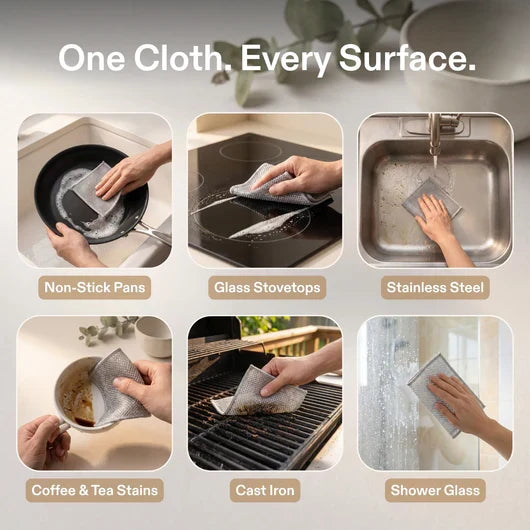 🔥Reusable Woven Cleaning Cloth—Powerful stain removal, gentle on surfaces
