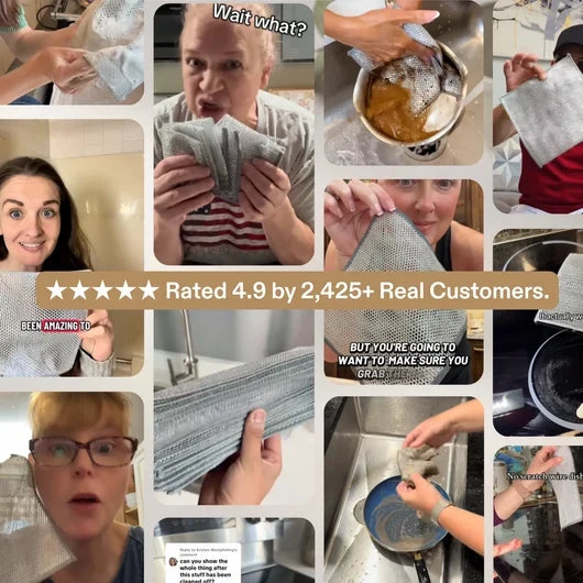 🔥Reusable Woven Cleaning Cloth—Powerful stain removal, gentle on surfaces