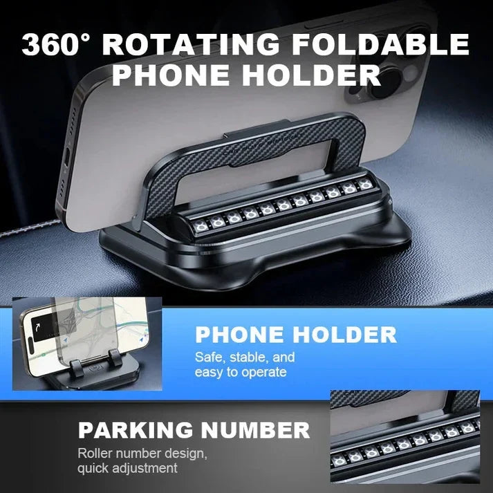 📱✨ 360° Rotating Foldable Phone Holder - Universal Compatibility with Anti-Slip Base for Desk, Car & Travel Use