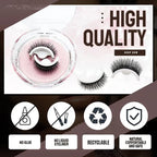 🌺Glue-Free Self-Adhesive Lashes – 3-Second, Natural & Reusable